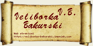 Veliborka Bakurski vizit kartica